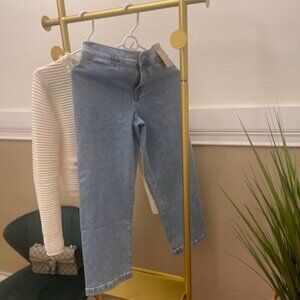 The Petite Emmett Wide-Leg Crop Jean: Welt Pocket Edition, size 24 P